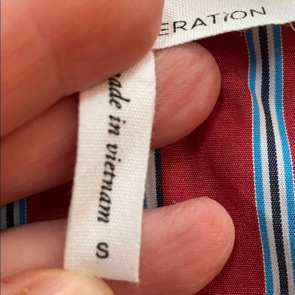 BCBGenerations cotton stripes wrap mini dress S - Picture 4 of 5